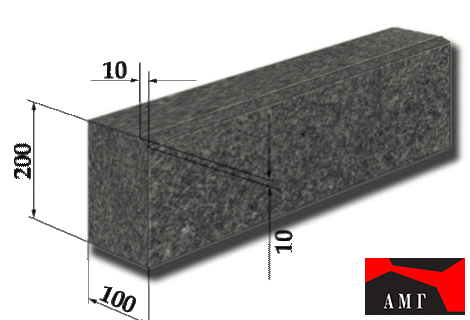 Гранитный бордюр ГП 4 (Бортовой камень ГП4)