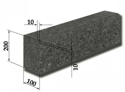 Гранитный бордюр ГП 4 (Бортовой камень ГП4)