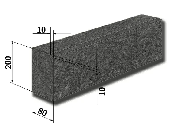 Гранитный бордюр ГП 5 (Бортовой камень ГП5)