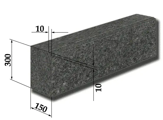 Гранитный бордюр ГП 1 (Бортовой камень ГП1)